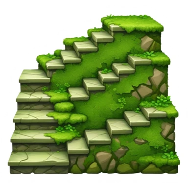 Emoji of the moss, like stair-step moss or sphagnum  sticker