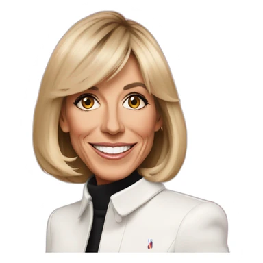 Brigitte macron qui fait du skate sticker