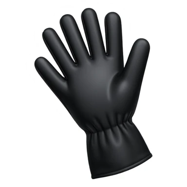 goth black velvet glove sticker