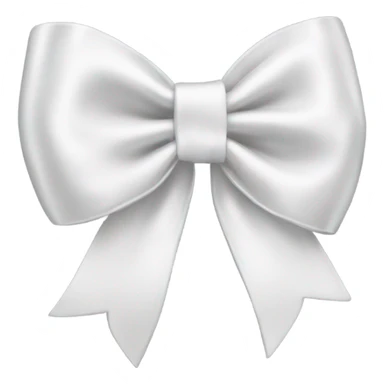 white satin bow sticker