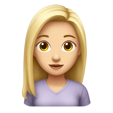 menina  rubia estudando cansada sticker