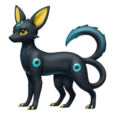 Shiny Umbreon-Amaura-Salandit-Fakémon-fusion (full body) sticker