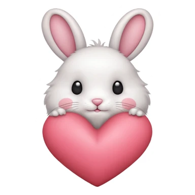 Bunny heart  sticker