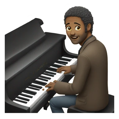 Man play piano  sticker