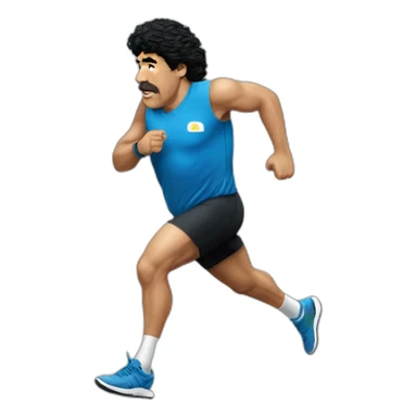 diego maradona jogging sticker