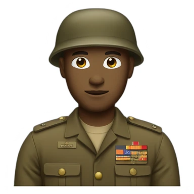 soldier in a brown vietnam war era outfit sticker