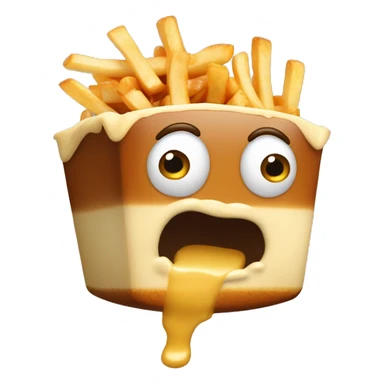 Poutine qui mange de la poutine sticker