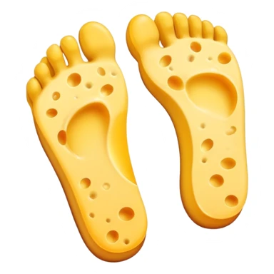 Feet with smelly cheese wafts coming off them  sticker