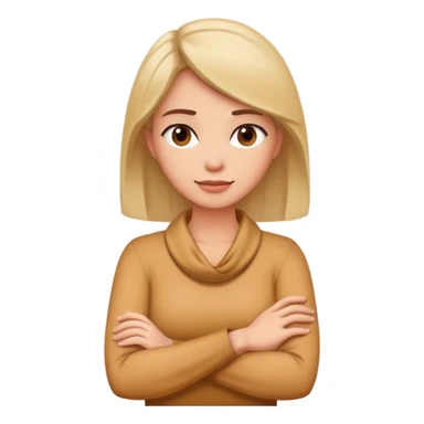 Female with arms crossed around her neck sticker