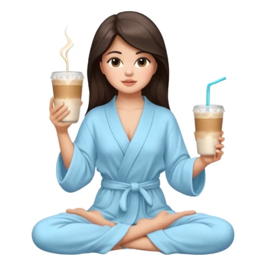 Selina Gomez holding an ice latte, doing yoga, traveling. spa, massage, luxury  vibes. Mood: calm, rich, feminine, magnetic. sticker