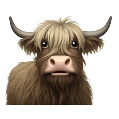 goth highland cow sticker