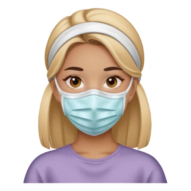 Girl with face mask  sticker