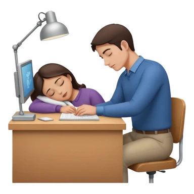 Working while wife is sleeping sticker