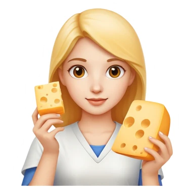 techy girl QA with cheese sticker
