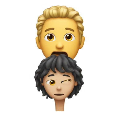 Pulling hair behind ear  sticker