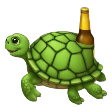 Tortuga con cerveza sticker