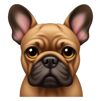 un bouledogue français de couleur fauve avec le museau noir sticker