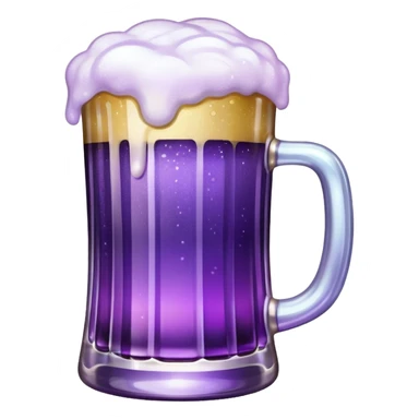 glitter cian and purple beer sticker