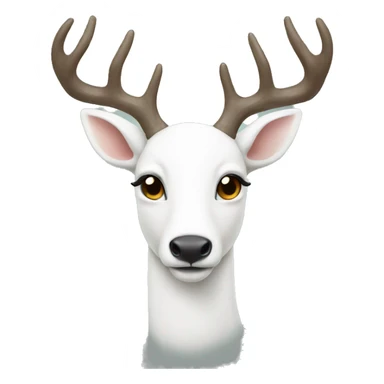 White deer  sticker
