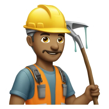 Tree surgeon working in the rain  sticker