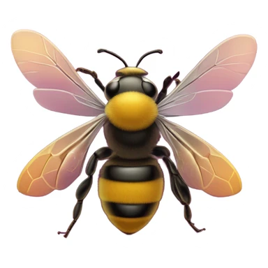Bee eating a flower sticker