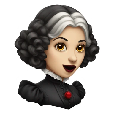 victorian lady vampire sticker