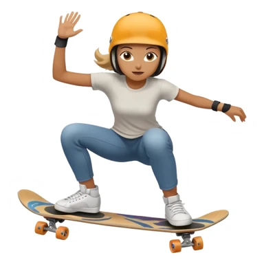 Mulher fazendo skate  sticker