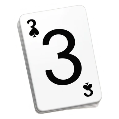 UNO flip card with green background and number 3 sticker