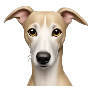 beige whippet dog sticker