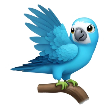 blue parakeet  sticker