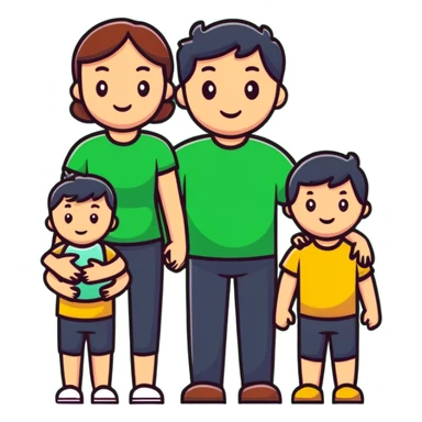 family having a picnic outdoors sticker