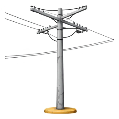 Electric pole with wiers sticker