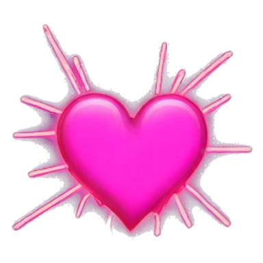 Broken neon heart sticker