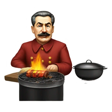 Stalin Doing a BBQ sticker