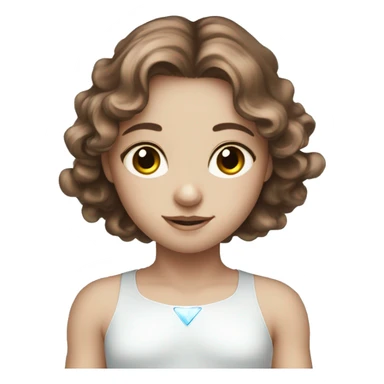 Ethereal angel fairy with blue eyes and brown hair sticker