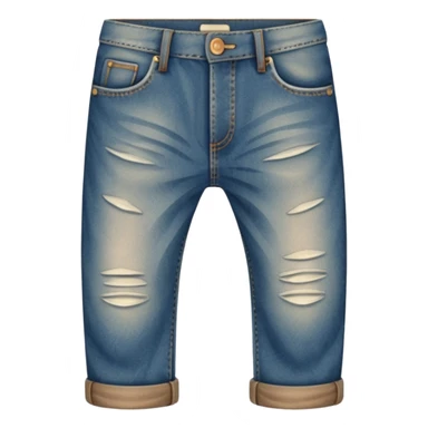 Brown swirled denim jeans sticker