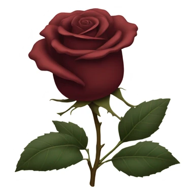 Vintage dark red rose sticker