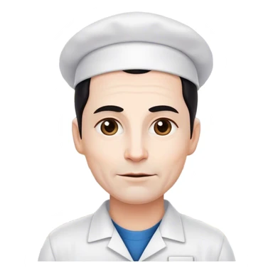 Cofeshop 45 years of age owner, white skin color sticker