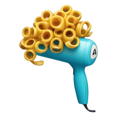 a plastic curler for hair on desk sticker