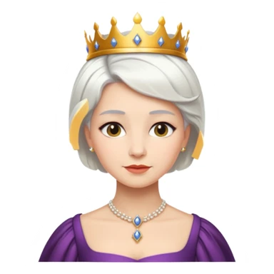 short white hair queen sticker