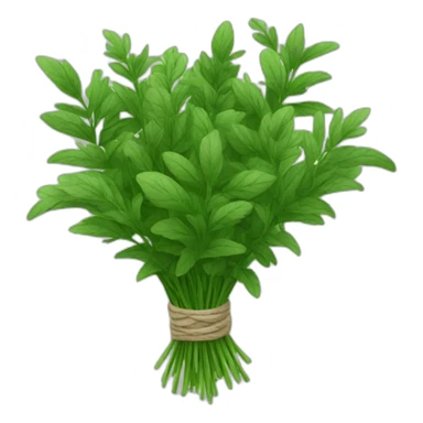 bouquet of green herbs sticker