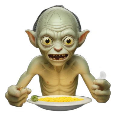 Gollum supper happy sticker