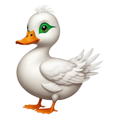 Duck holding large blank sign sticker