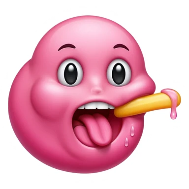 Hot tongue licking emoji sticker