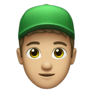 Guy in black cap with green eyes sticker