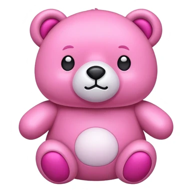pink stuffed bear sticker