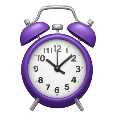 purple alarm clock sticker