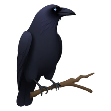 raven, simple, minimalism sticker