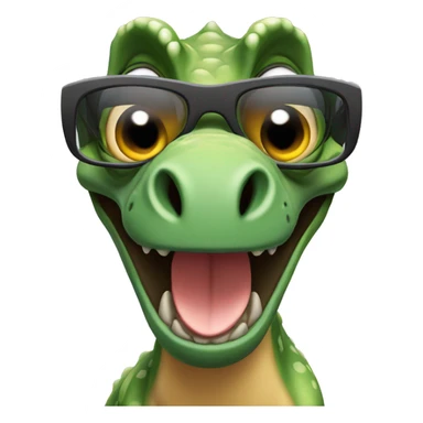 Dinosaurio con gafas sticker