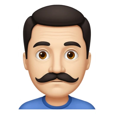 mustache young aged man,Big black mustache. sticker